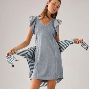NWT Daily Practice by Anthropologie Flutter-Sleeve Tee Dress - Small